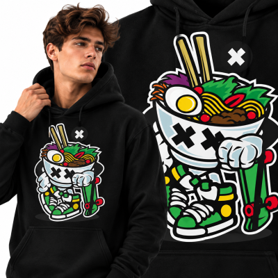 BLUZA Z KAPTUREM ANIMOWANA  RAMEN STYLE